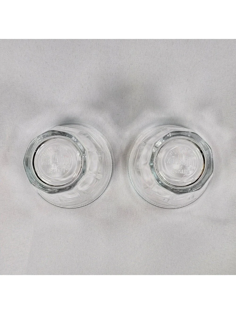 Duralex Picardie Clear Tempered Glass Tumblers Set of 2 Made in France 3.125oz